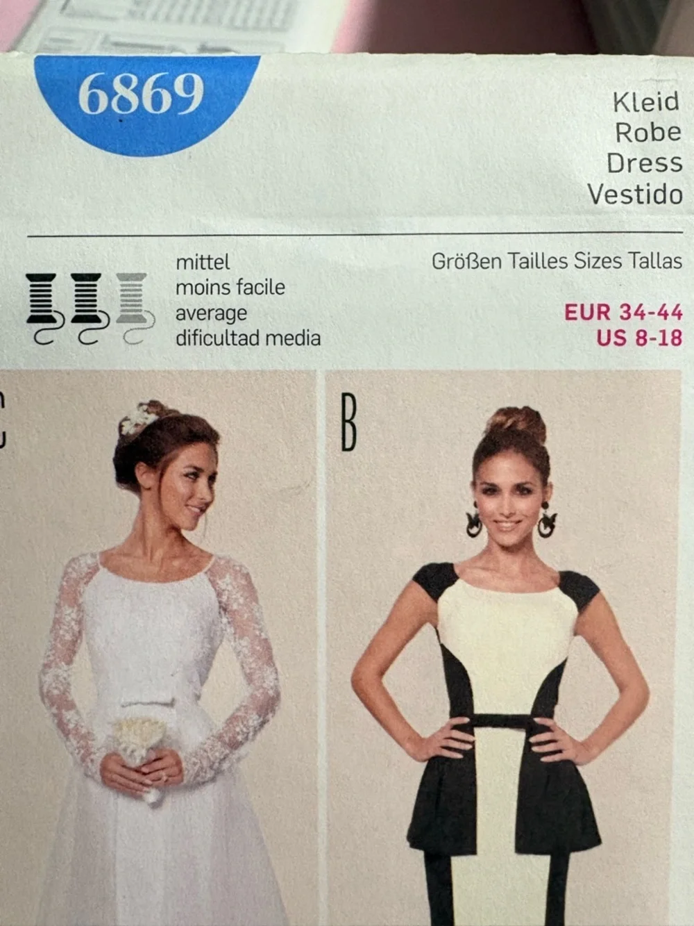 BN UNCUT BURDA 6869 WEDDING DRESS SEWING PATTERN